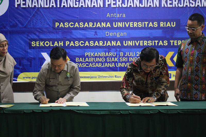 Penandatanganan Perjanjian Kerja Sama antara Pascasarjana Universitas Riau dan Pascasarjana Universitas Terbuka