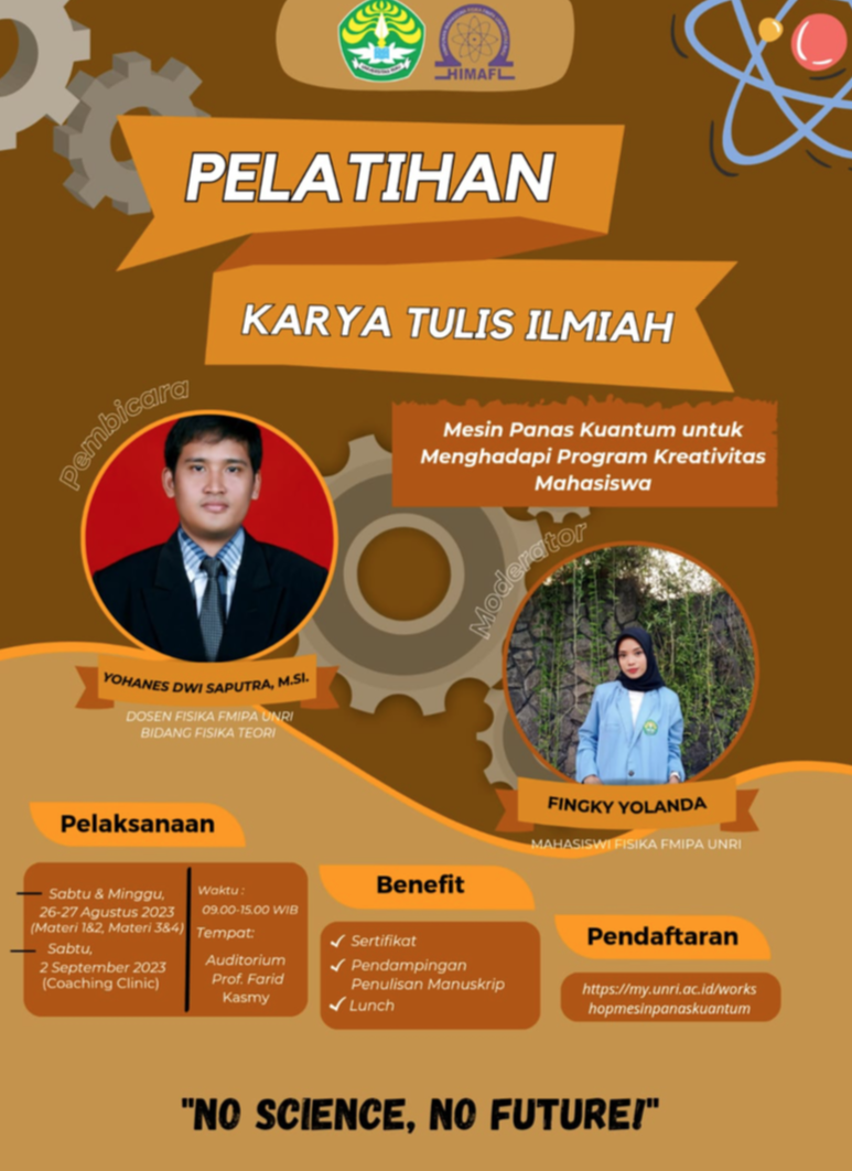 Pelatihan Karya Tulis Ilmiah: Mesin Panas Kuantum untuk Menghadapi Program Kreativitas Mahasiswa