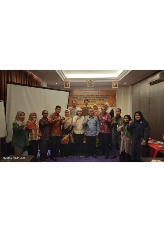 Program Studi Administrasi Publik Program Doktor FISIP Universitas Riau Laksanakan Workshop Penyampaian Hasil Penyusunan Borang ISK