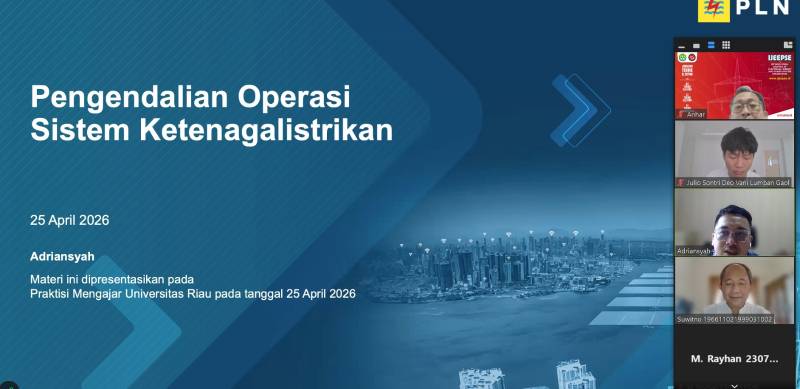 Kuliah Praktisi "Operasi dan Kendali Sistem Tenaga Listrik", Mahasiswa Teknik Elektro UNRI Belajar Langsung dari Praktisi PLN