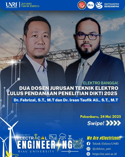 Dorong Inovasi Biomedis dan Pertanian Cerdas, Dua Dosen Jurusan Teknik Elektro UNRI Lolos Pendanaan Penelitian DIKTI 2025