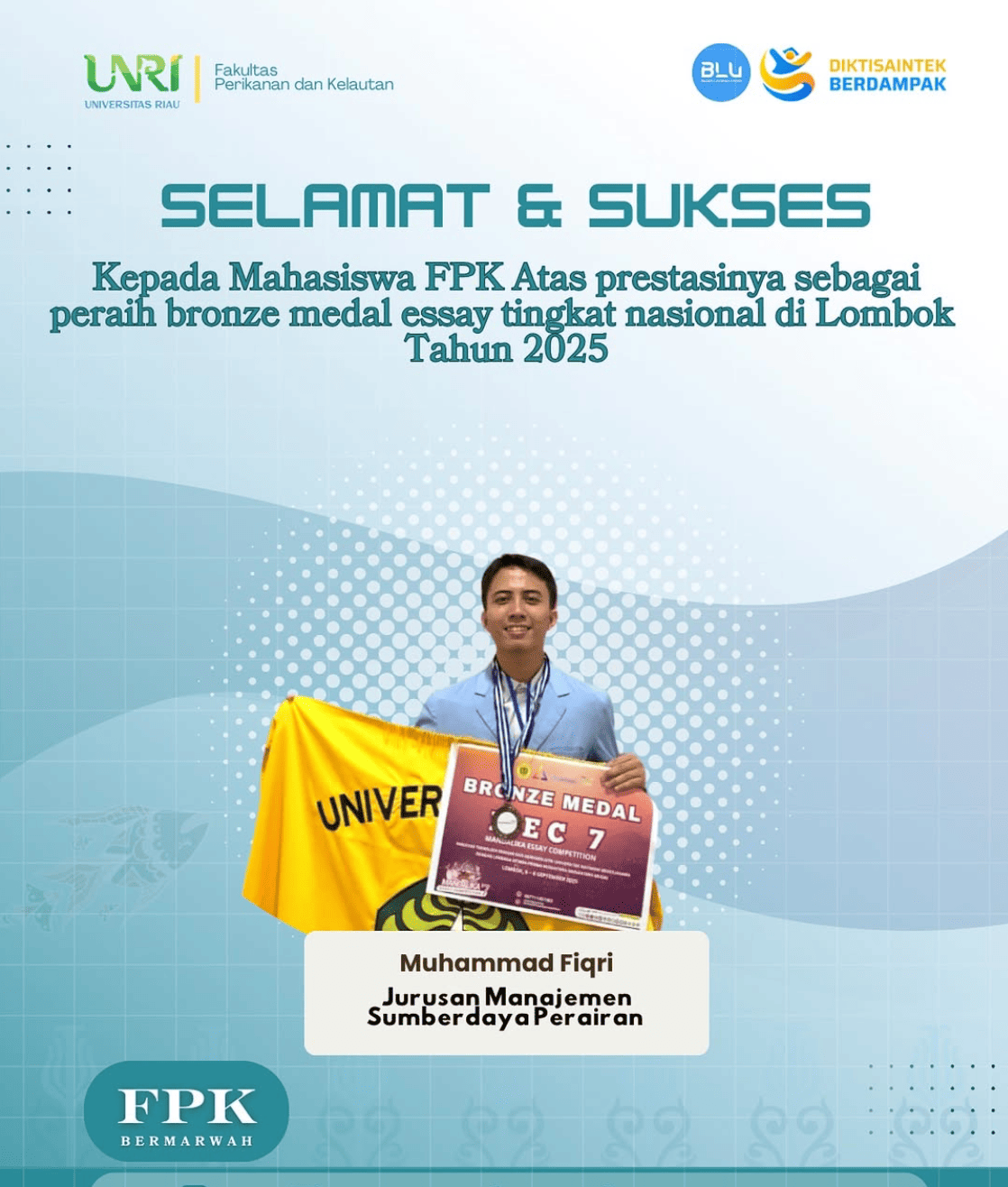 FPK UNRI Berprestasi di Ajang Nasional Mandalika Essay Competition 7