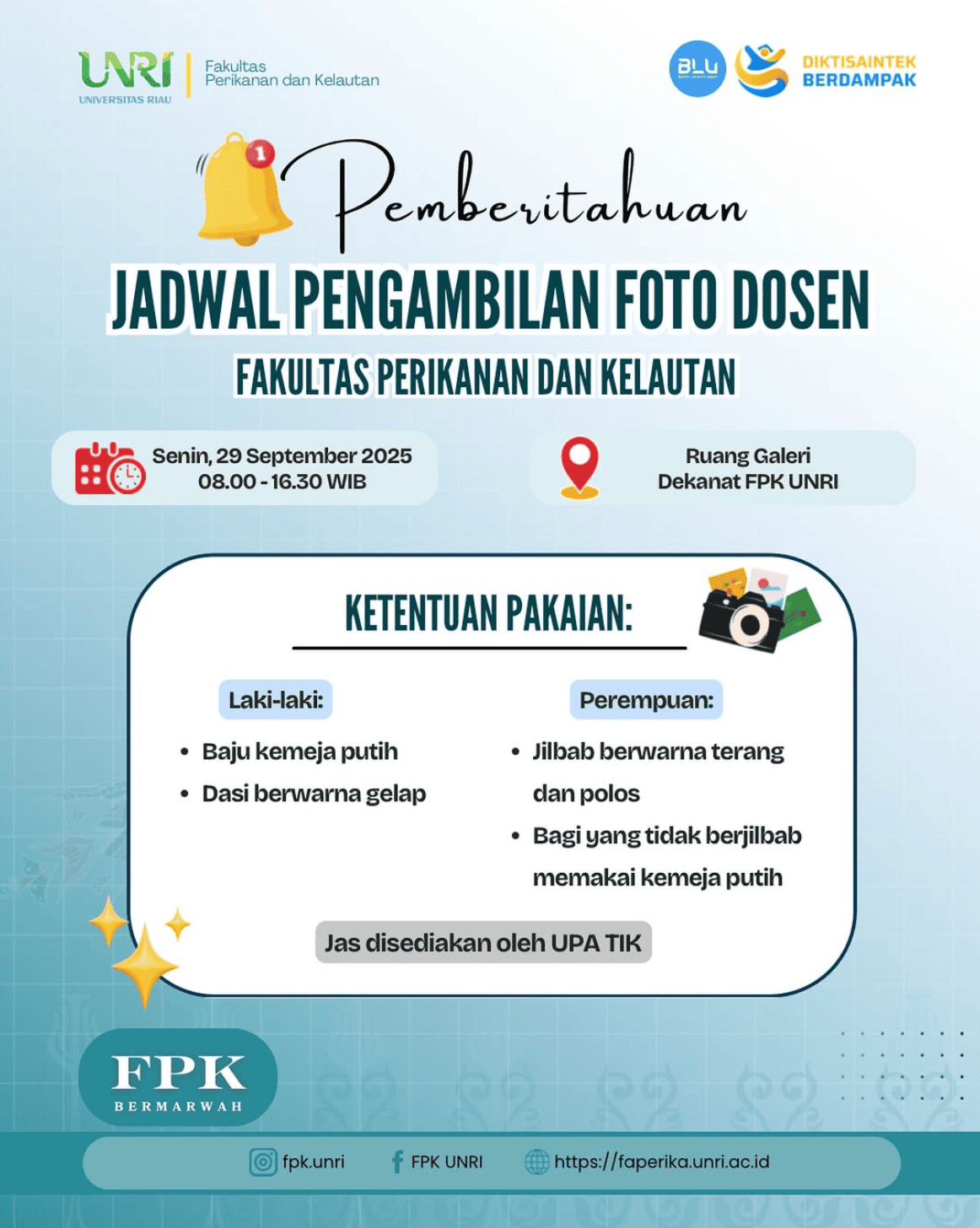 Pengambilan Foto Dosen FPK UNRI