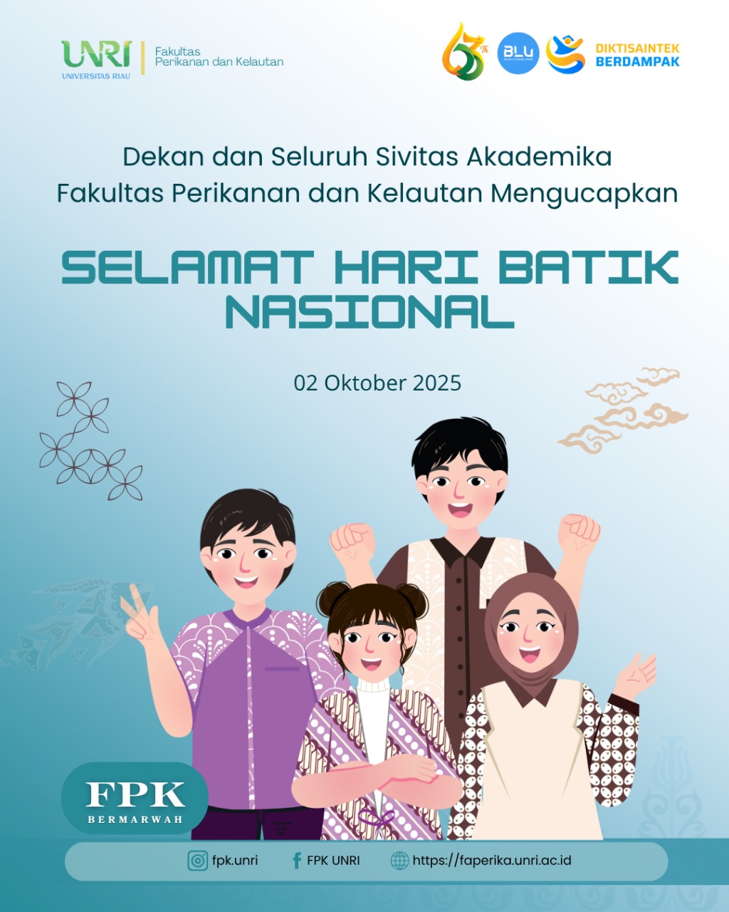 Fakultas Perikanan dan Kelautan Universitas Riau Peringati Hari Batik Nasional 2025