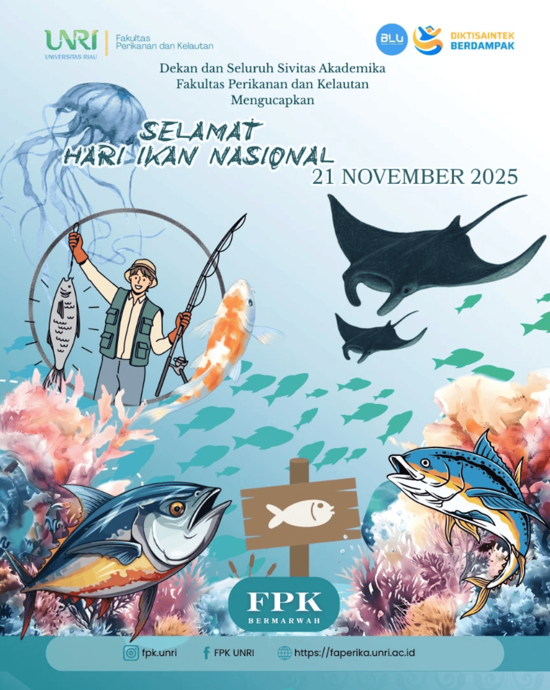 FPK Universitas Riau Peringati Hari Ikan Nasional dengan Komitmen Pelestarian dan Penguatan Sektor Perikanan