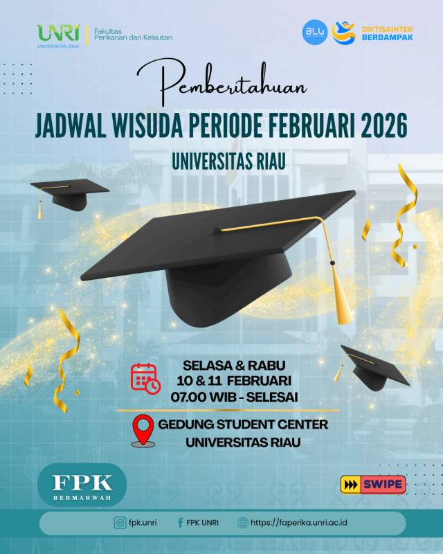 FPK Universitas Riau Umumkan Jadwal Wisuda Periode Februari 2026