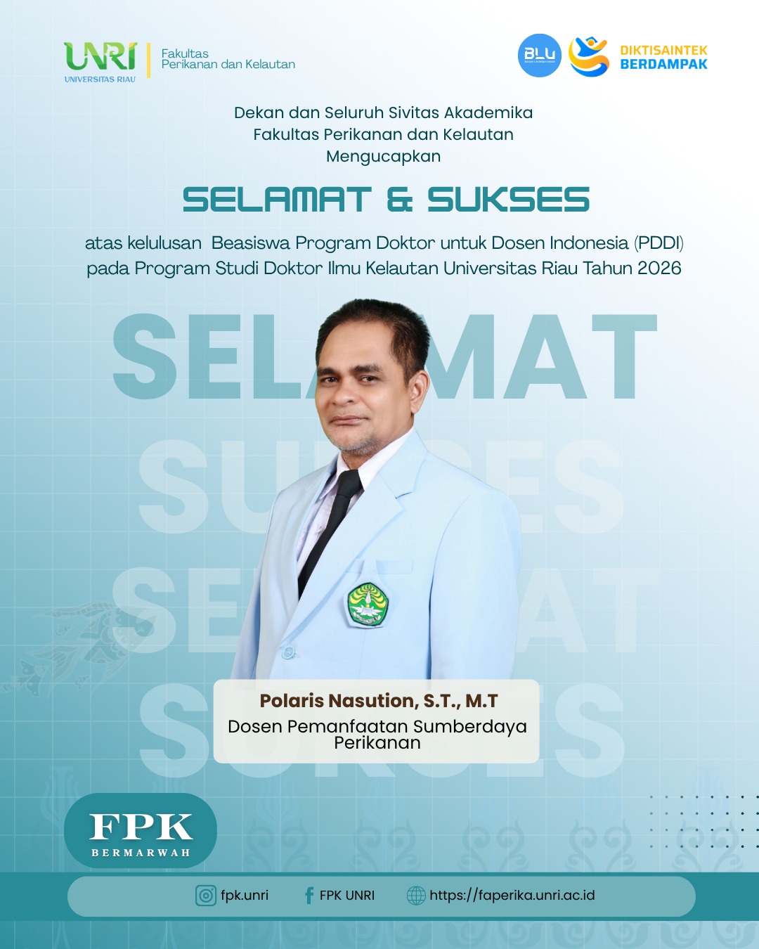 🎓 SELAMAT & SUKSES SEBAGAI PENERIMA BEASISWA PDDI UNIVERSITAS RIAU TAHUN 2026