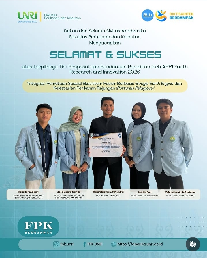 FPK UNRI Raih Pendanaan Proposal Penelitian APRI Youth Research and Innovation 2026