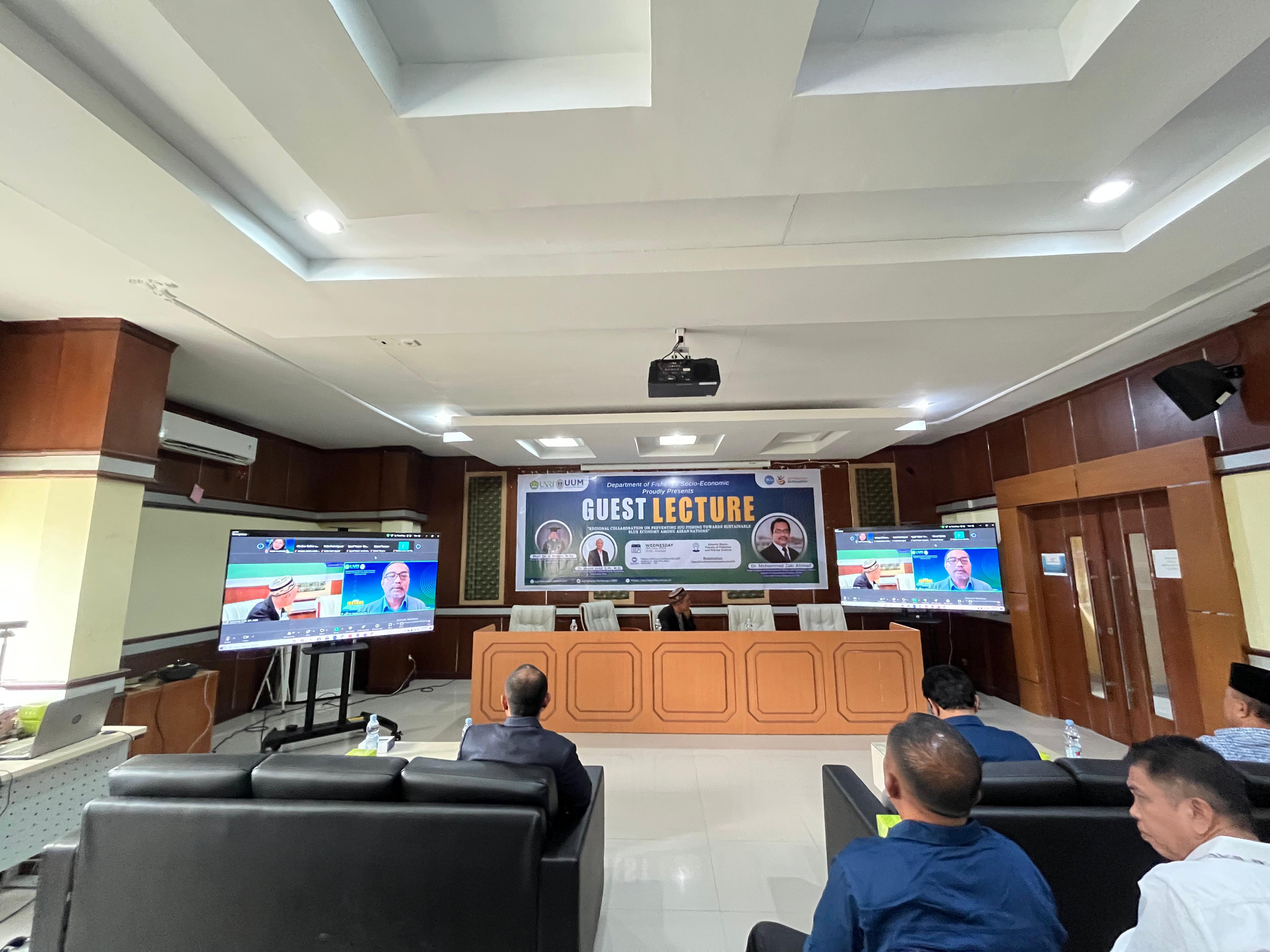 Jurusan Sosial Ekonomi Perikanan FPK UNRI Gelar Guest Lecture Internasional Bahas Pencegahan IUU Fishing dan Ekonomi Biru Berkelanjutan
