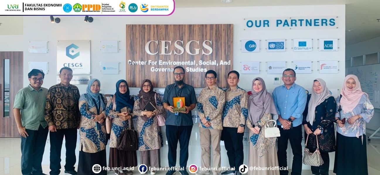 CoE Penguatan Nilai Ekonomi Hijau Berkelanjutan Wilayah Lahan Basah, FEB UNRI Bangun Sinergi dengan CESGS UNAIR