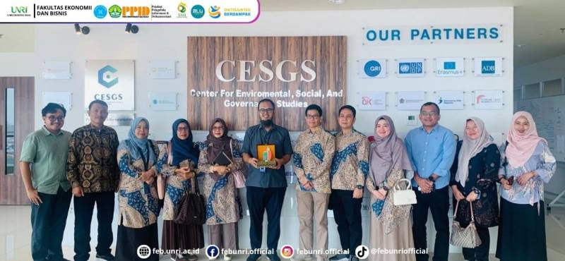 CoE Penguatan Nilai Ekonomi Hijau Berkelanjutan Wilayah Lahan Basah, FEB UNRI Bangun Sinergi dengan CESGS UNAIR