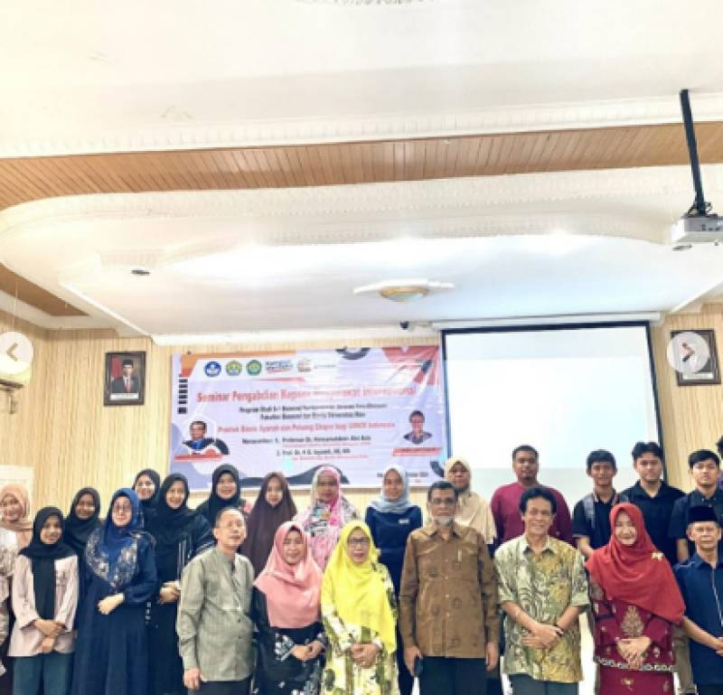 Seminar pengabdian pada masyarakat Internasional : Praktek Bisnis Syariah dan Peluang Ekspor UMKM