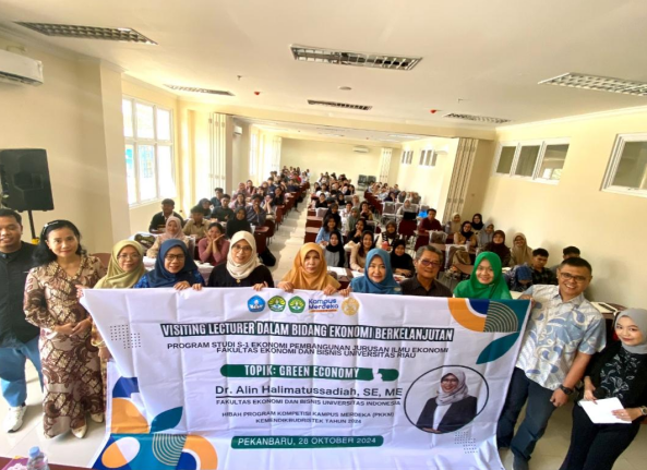 Prodi Ekonomi Pembangunan FEB UNRI kembali Mengadakan Visiting Lecturer Bidang Ekonomi Berkelanjutan dengan Tema “Green Economy”