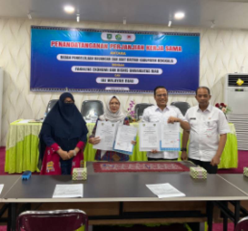 Penandatangan Kerjasama antara BPKAD kabupaten Bengkalis dengan FEB UNRI dan IAI Wilayah Riau