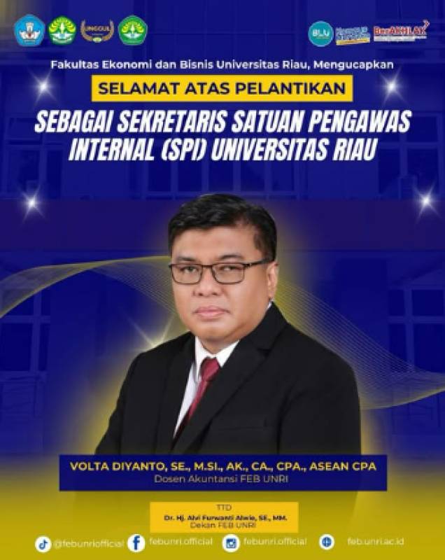 Selamat Volta Diyanto, SE., M.Si., Ak., CA., CPA., ASEAN CPA