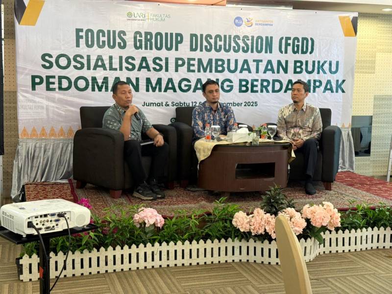 Fakultas Hukum Universitas Riau (FH UNRI) menggelar Focus Group Discussion (FGD) Magang Berdampak