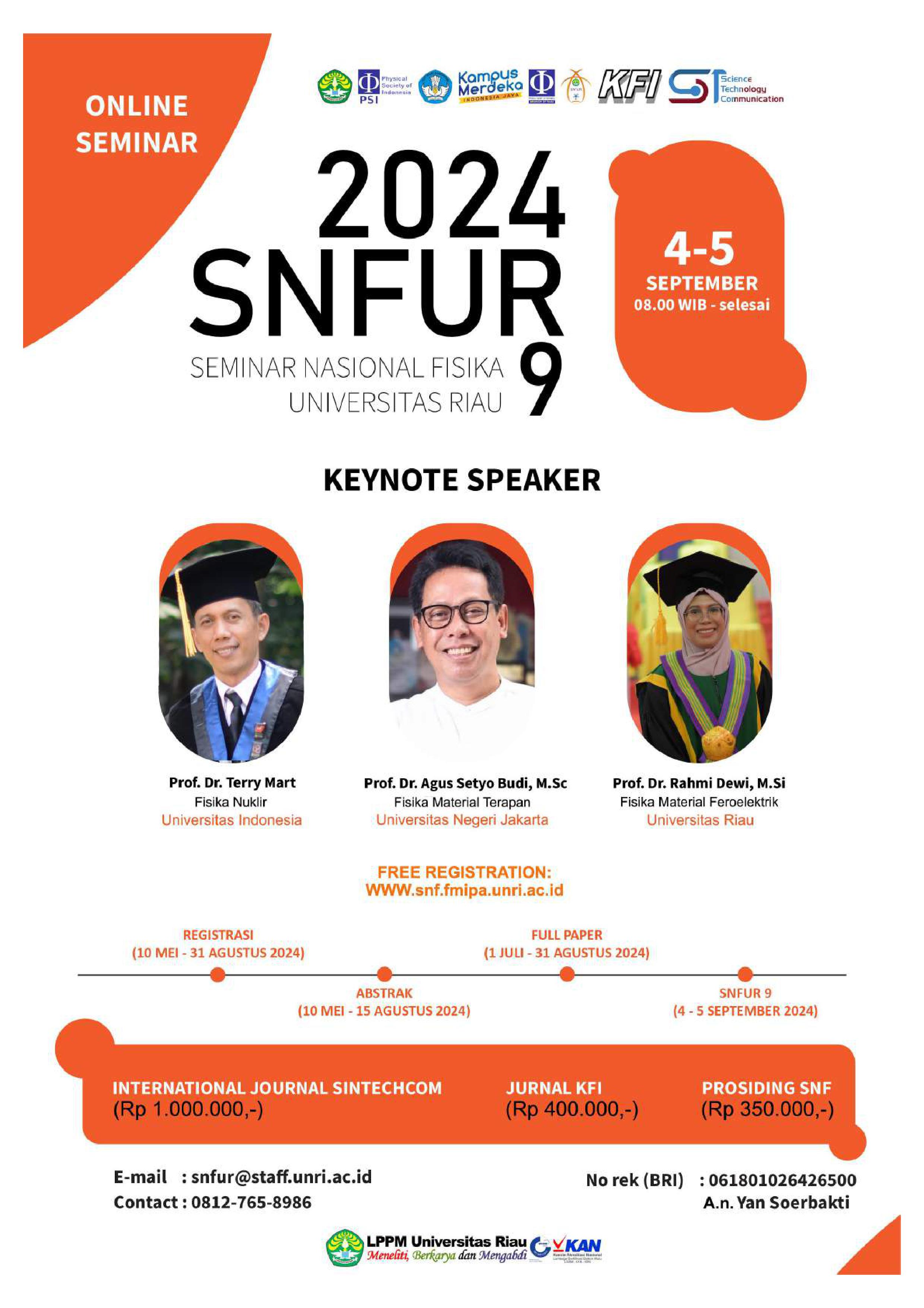 SEMINAR NASIONAL FISIKA 9 Tahun 2024
