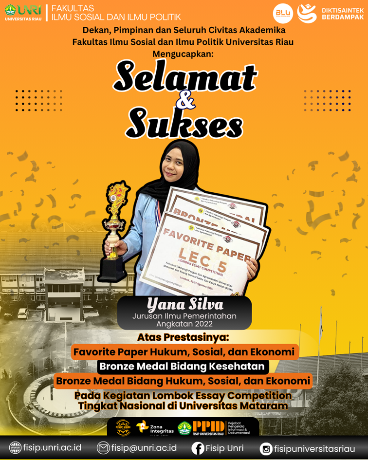 Selamat & Sukses Kepada Yana Silva (Ilmu Pemerintahan 2022)