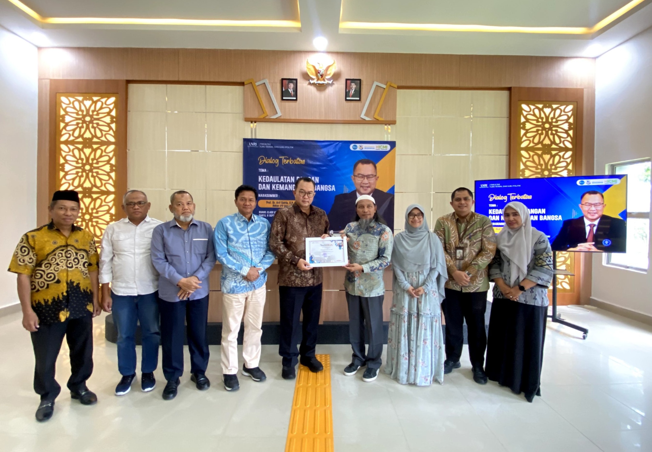 Kedaulatan Pangan, Kemandirian Bangsa: FISIP UNRI Gelar Kuliah Umum Hadirkan Rektor IPB University