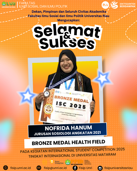 Selamat & Sukses Nofrida Hanum (Sosiologi 2021)