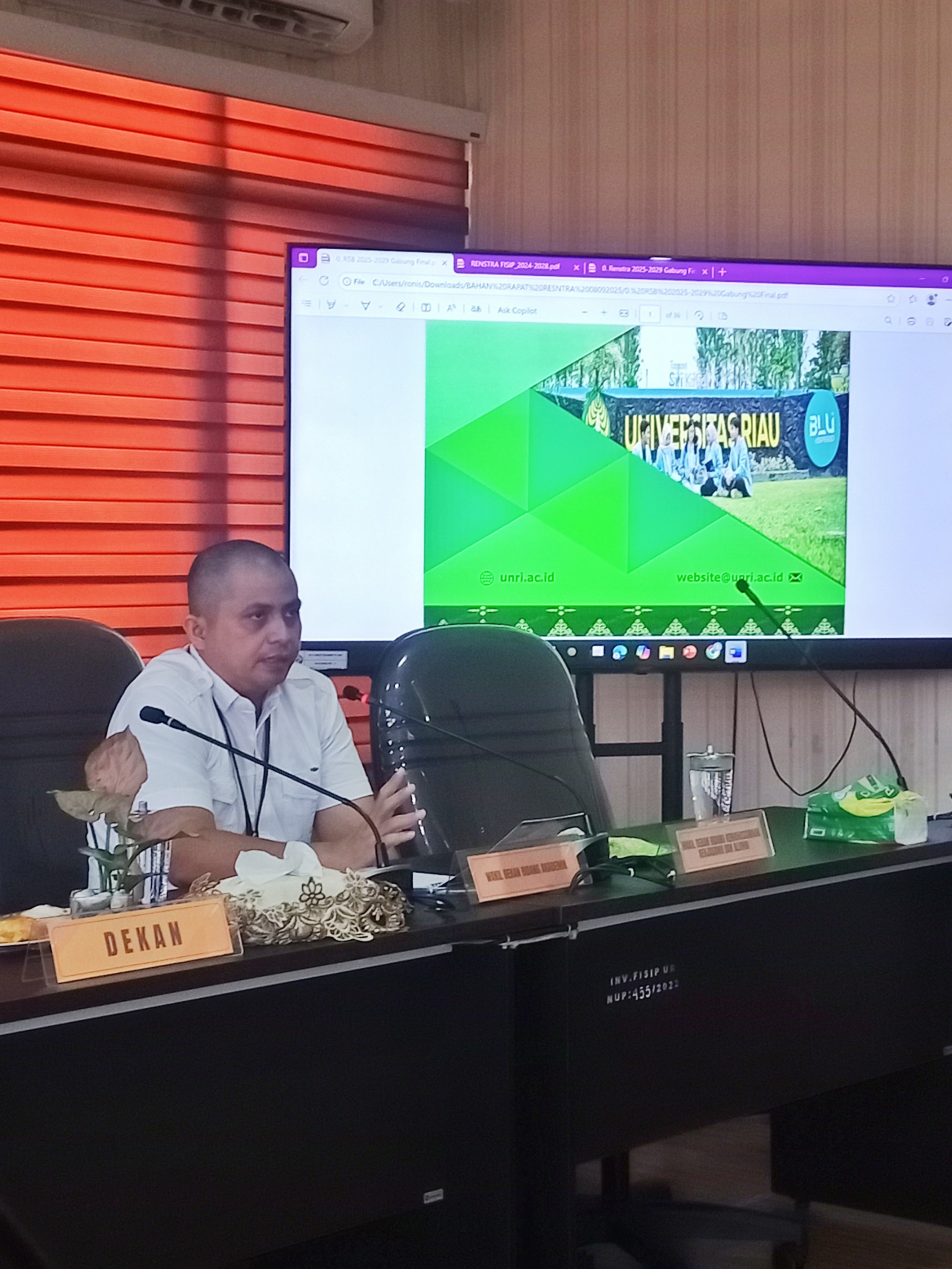 Menuju FISIP UNRI Berdaya Saing Global, Renstra Jadi Panduan Utama