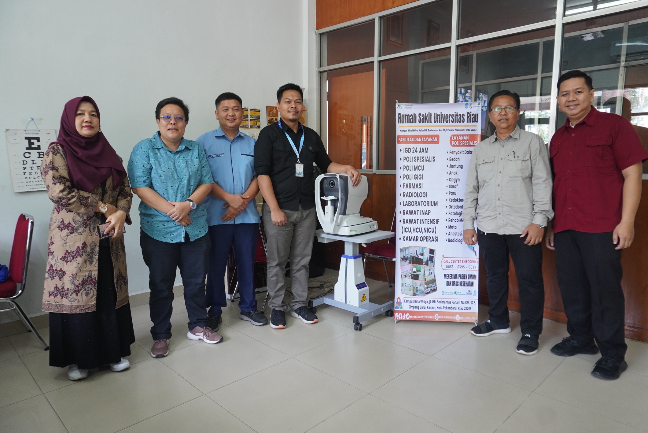 FISIP UNRI dan RS UNRI Gelar Screening Kesehatan Mata Gratis Bersempena Milad UNRI ke-63
