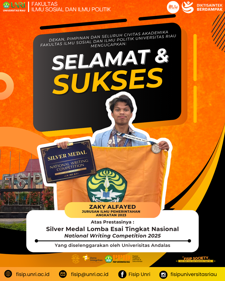 Selamat kepada Zaky Alfayed (Ilmu Pemerintahan 2023)