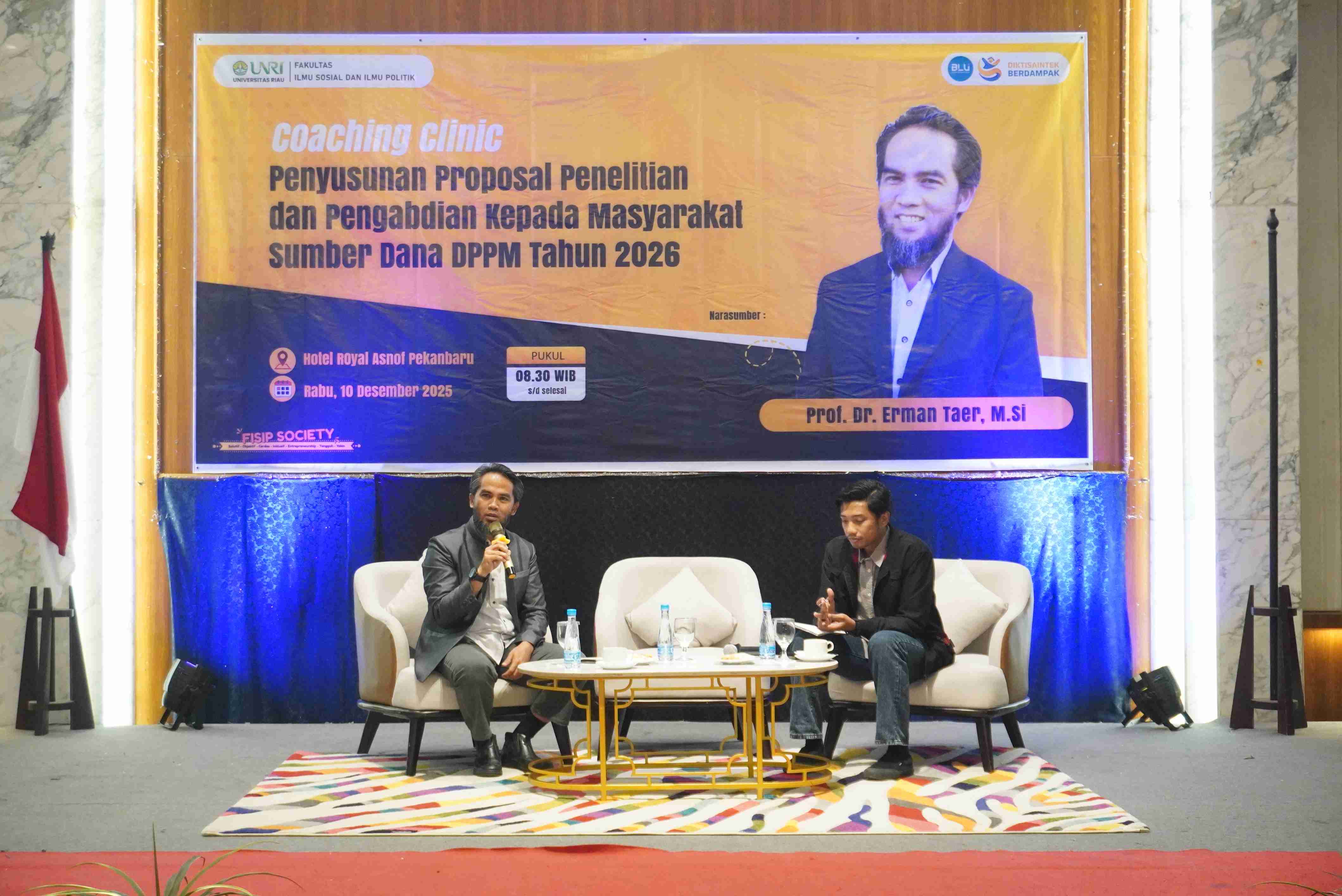 To Improve Lecturer Research Competitiveness, FISIP Unri Holds Coaching Clinic for Research Proposals and Community Service DPPM 2026