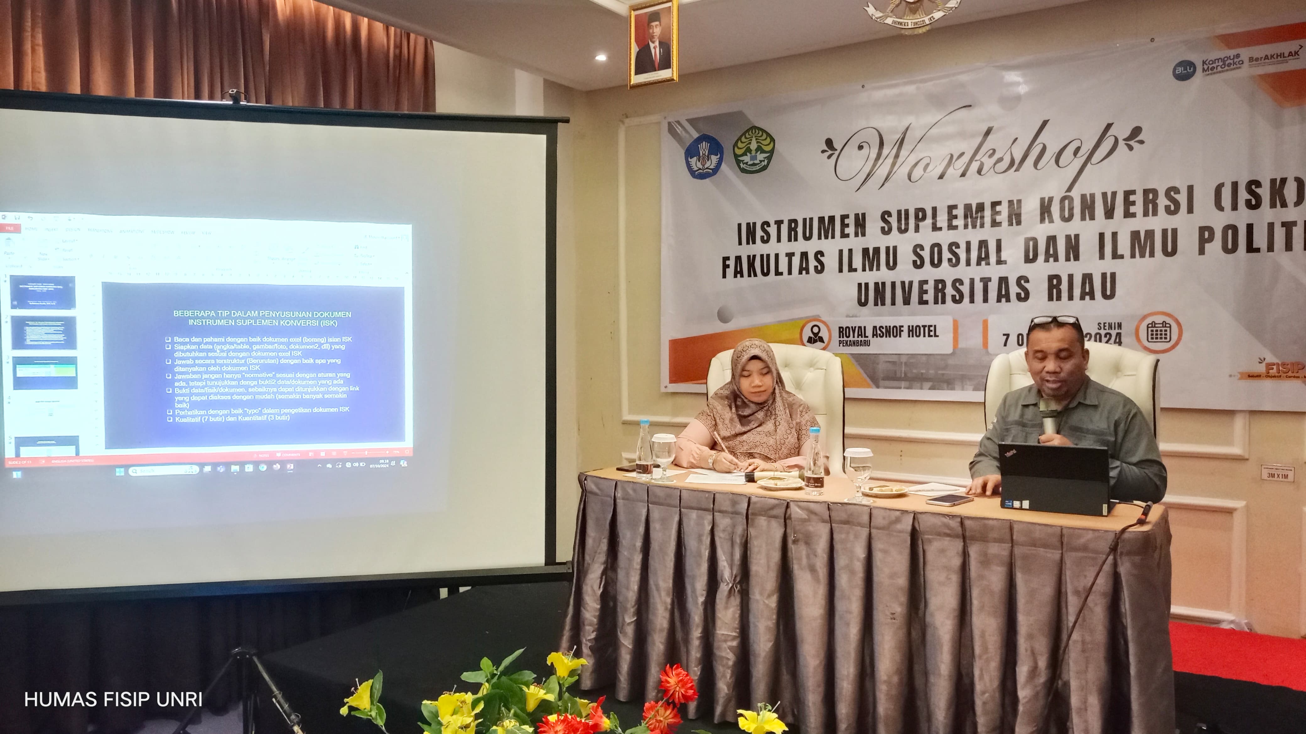 Untuk Mencapai Akreditasi Unggul, FISIP Universitas Riau Mengadakan Workshop ISK