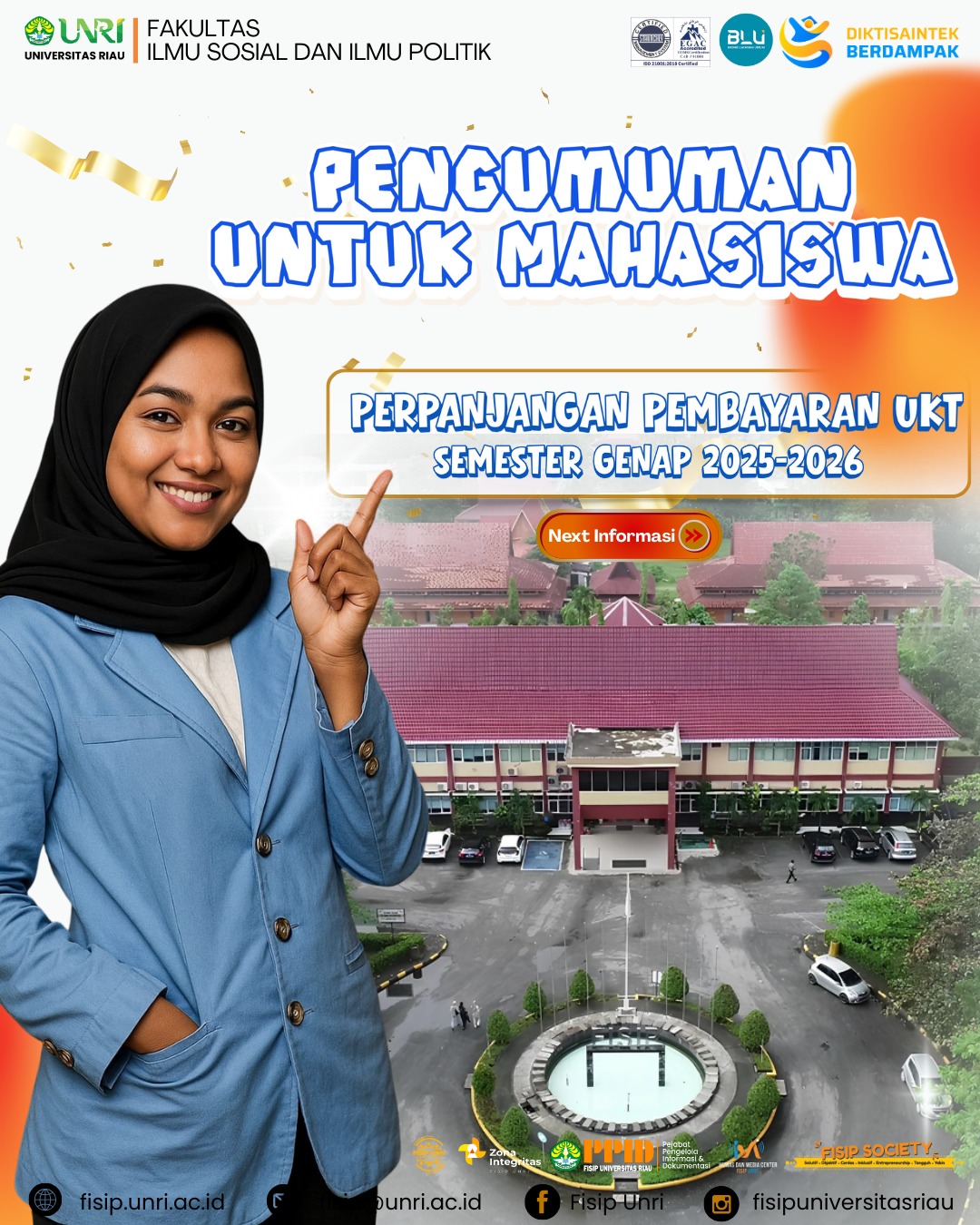 IMPORTANT ANNOUNCEMENT FOR ALL STUDENTS OF UNIVERSITAS RIAU