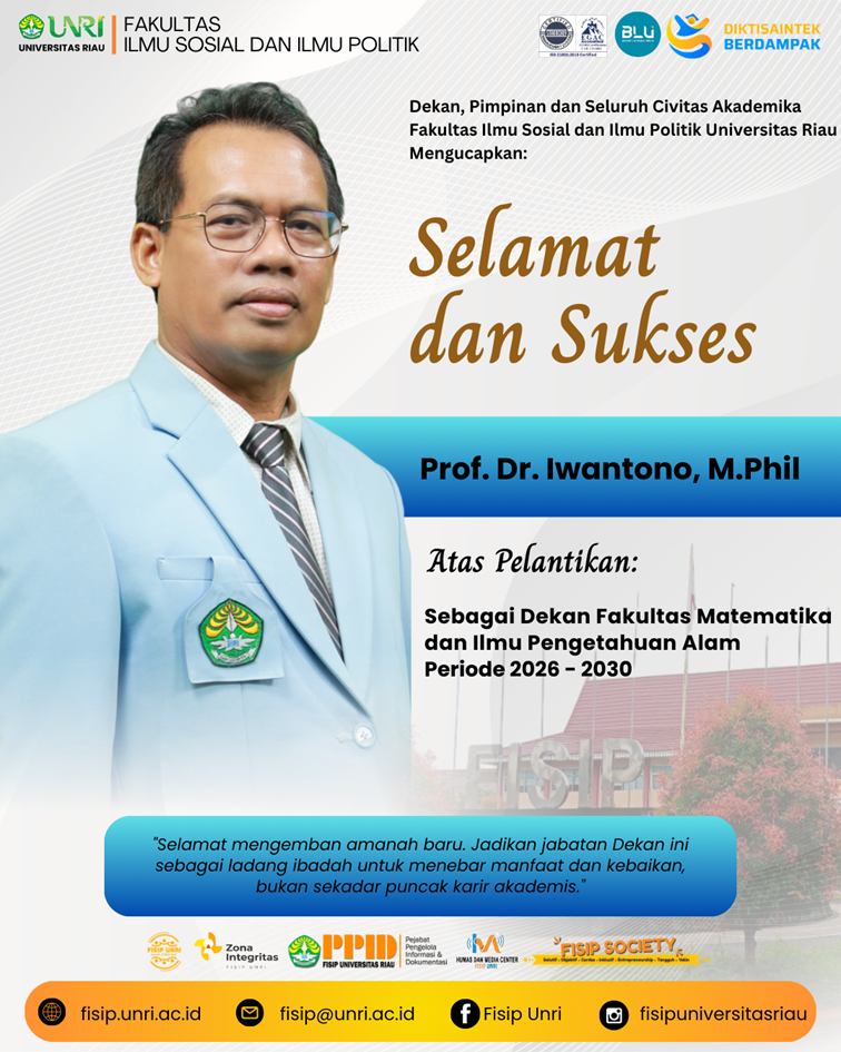 Selamat dan sukses kepada Prof. Dr. Iwantono, M.Phil