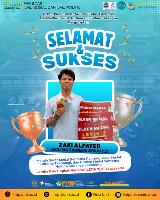 Selamat & Sukses Zaki Alfayed Mahasiswa Jurusan Ilmu Pemerintahan Angkatan 2023