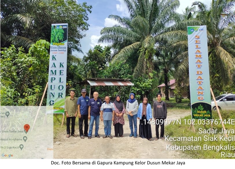 Program Desa Binaan, Tim Pengabdian Sosiologi UNRI Gagas Dusun Mekar Jaya sebagai Kampung Kelor Kabupaten Bengkalis