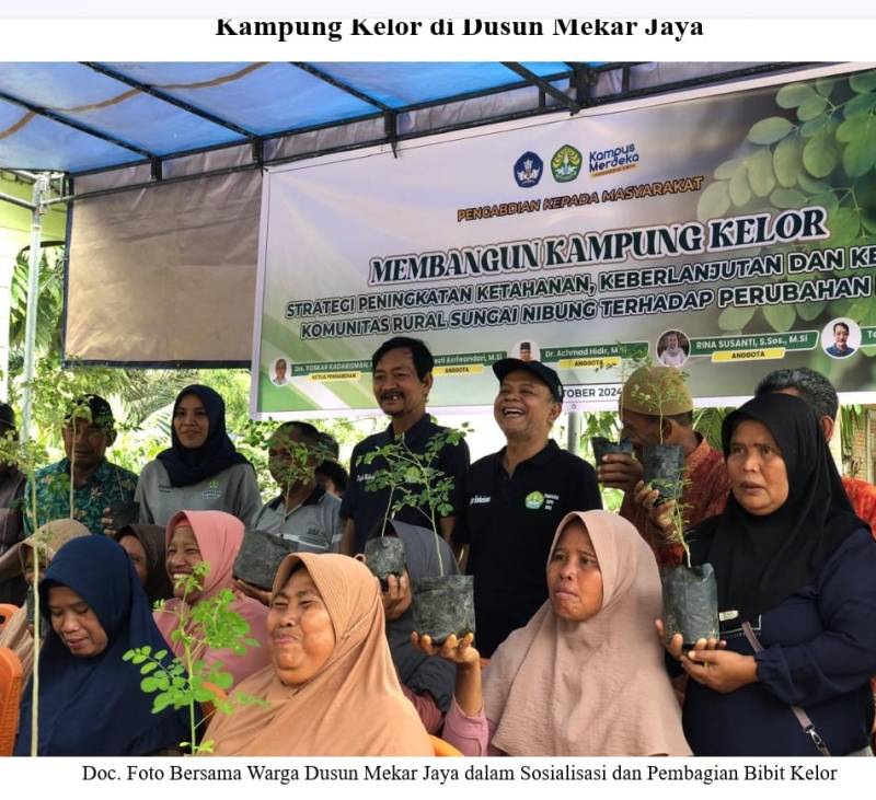 Dosen Sosiologi UNRI Jalin Kemitraan Dengan Desa Sungai Nibung, Bentuk Kampung Kelor di Dusun Mekar Jaya Kabupaten Bengkalis