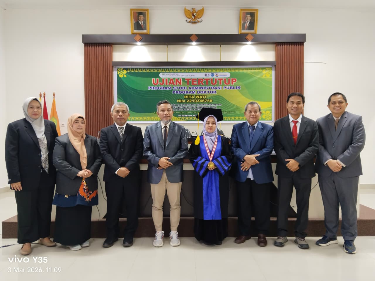 Perkuat Rekognisi Global, Dr. Rita Wati berhasil lulus Ujian  Tertutup Program Doktor Administrasi Publik dengan publikasi Scopus Q1
