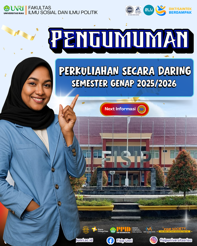 Pengumuman Penting untuk Mahasiswa FISIP UNRI tentang Perkuliahan Secara Daring