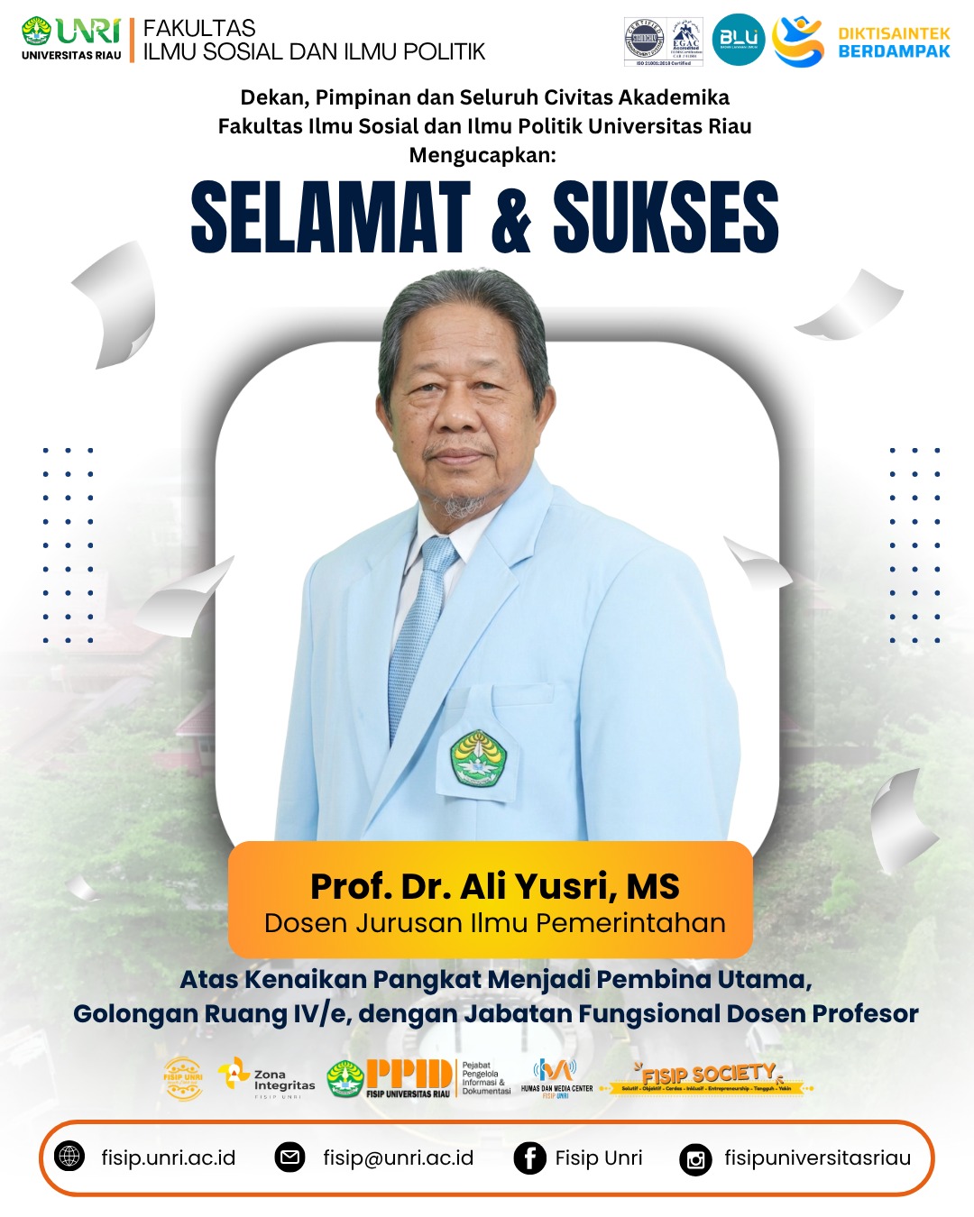 Congratulations & Best Wishes to the lecturers on their achievement in academic rank and functional position promotion
