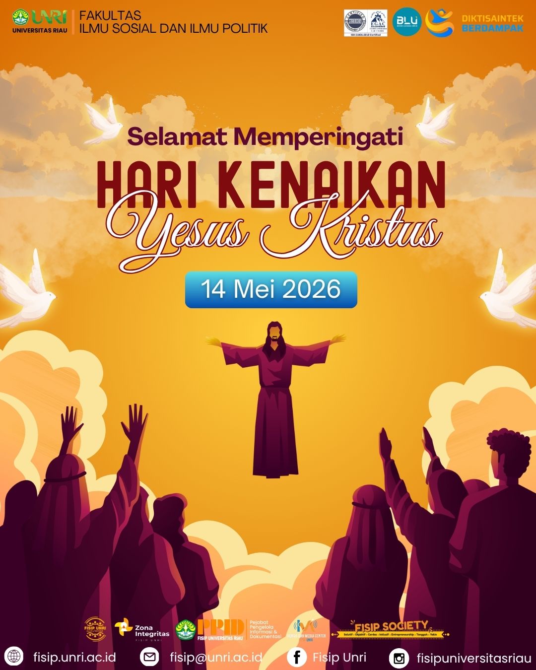 Selamat Memperingati Hari Kenaikan Yesus Kristus, 14 Mei 2026.