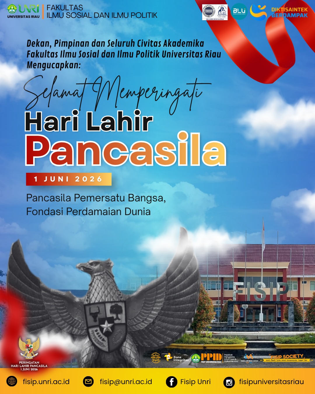 Selamat Memperingati Hari Lahir Pancasila 1 Juni 2026