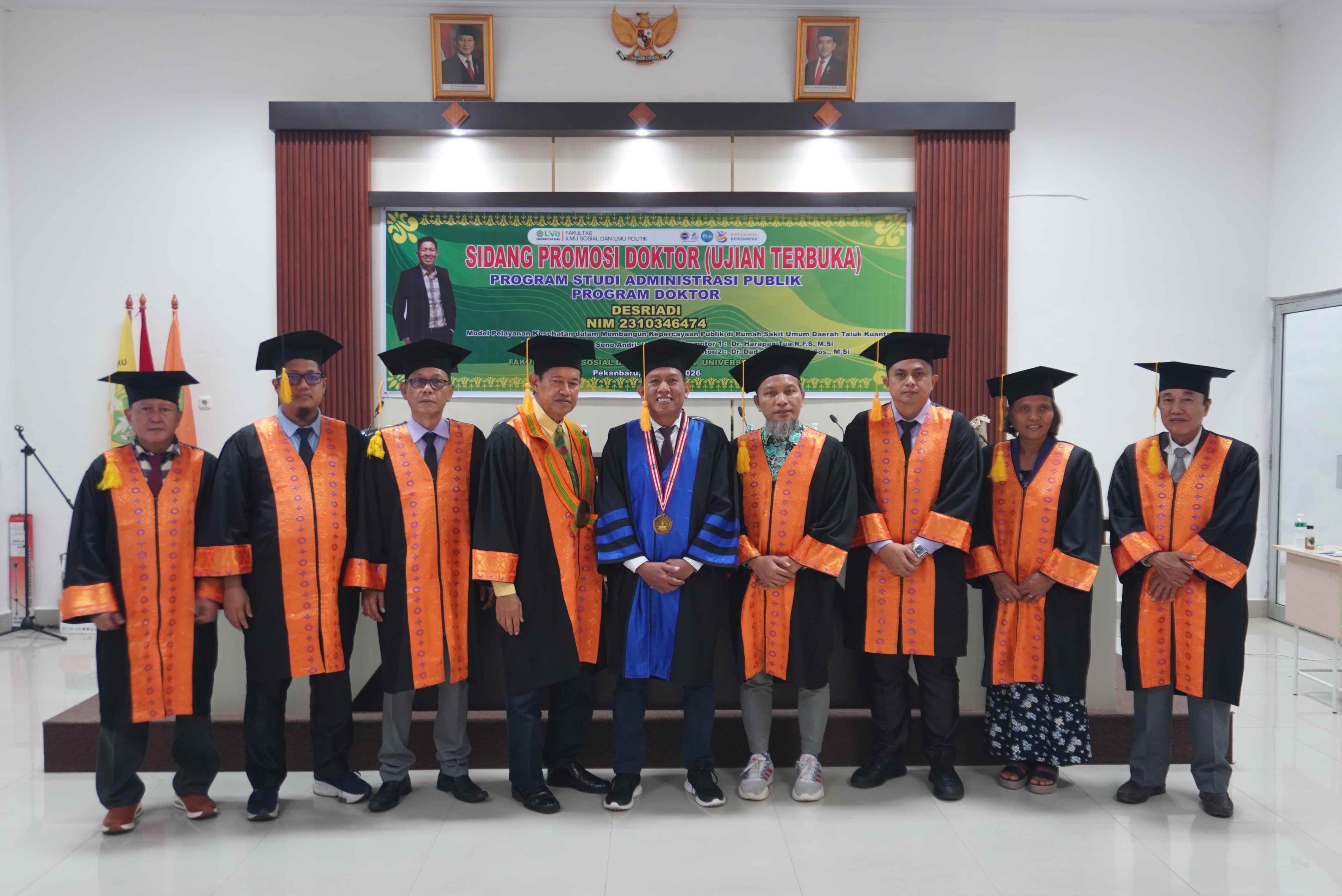 FISIP UNRI Tambah Doktor Administrasi Publik, Desriadi Angkat Strategi Membangun Kepercayaan Publik melalui Pelayanan Kesehatan