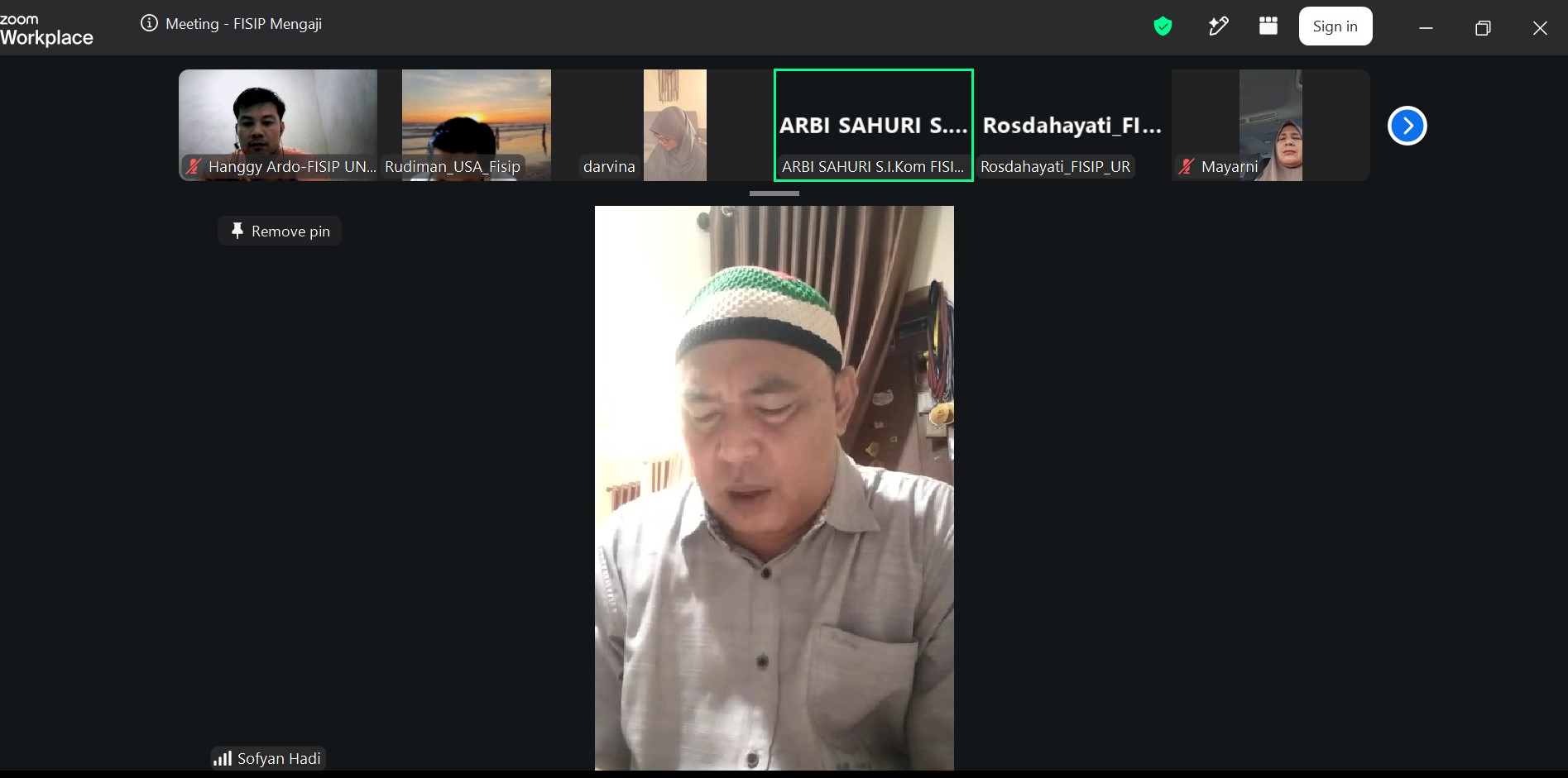 FISIP Mengaji Jadi Ruang Pembinaan Spiritual dan Kebersamaan Sivitas Akademika