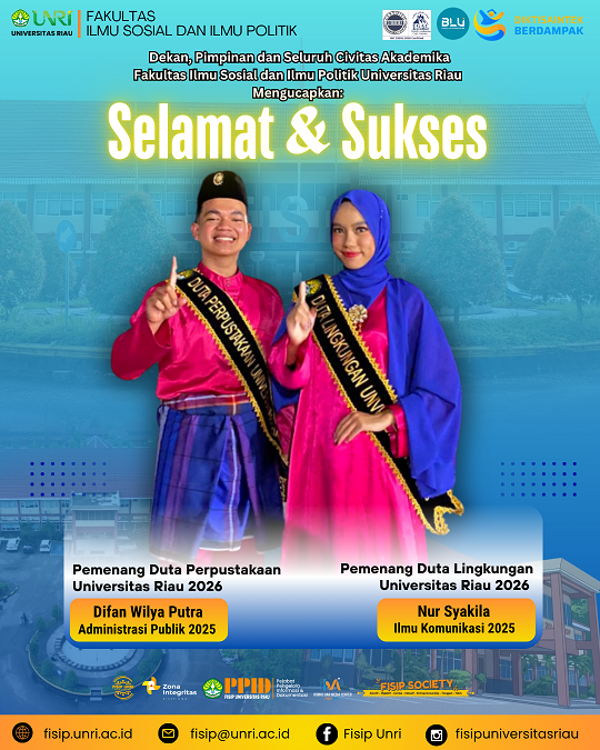 Selamat & Sukses Pemenang Duta Perpustakaan dan Duta Lingkungan Universitas Riau 2026