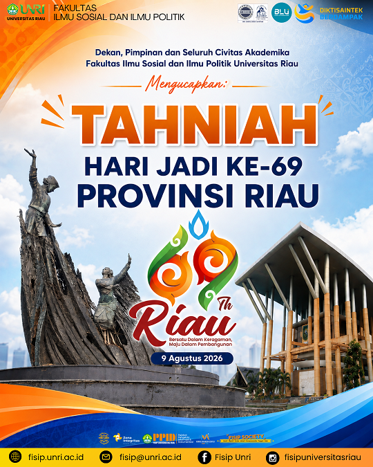 Selamat memperingati Hari Jadi ke-69 Provinsi Riau