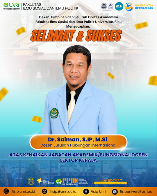 Selamat & Sukses kepada 3 Dosen  Atas Kenaikan Jabatan Akademik/Fungsional Dosen ke Lektor Kepala