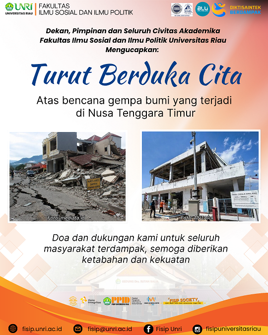 Turut berduka Cita yang sedalam-dalamnya atas bencana gempa bumi yang terjadi di Nusa Tenggara Timur