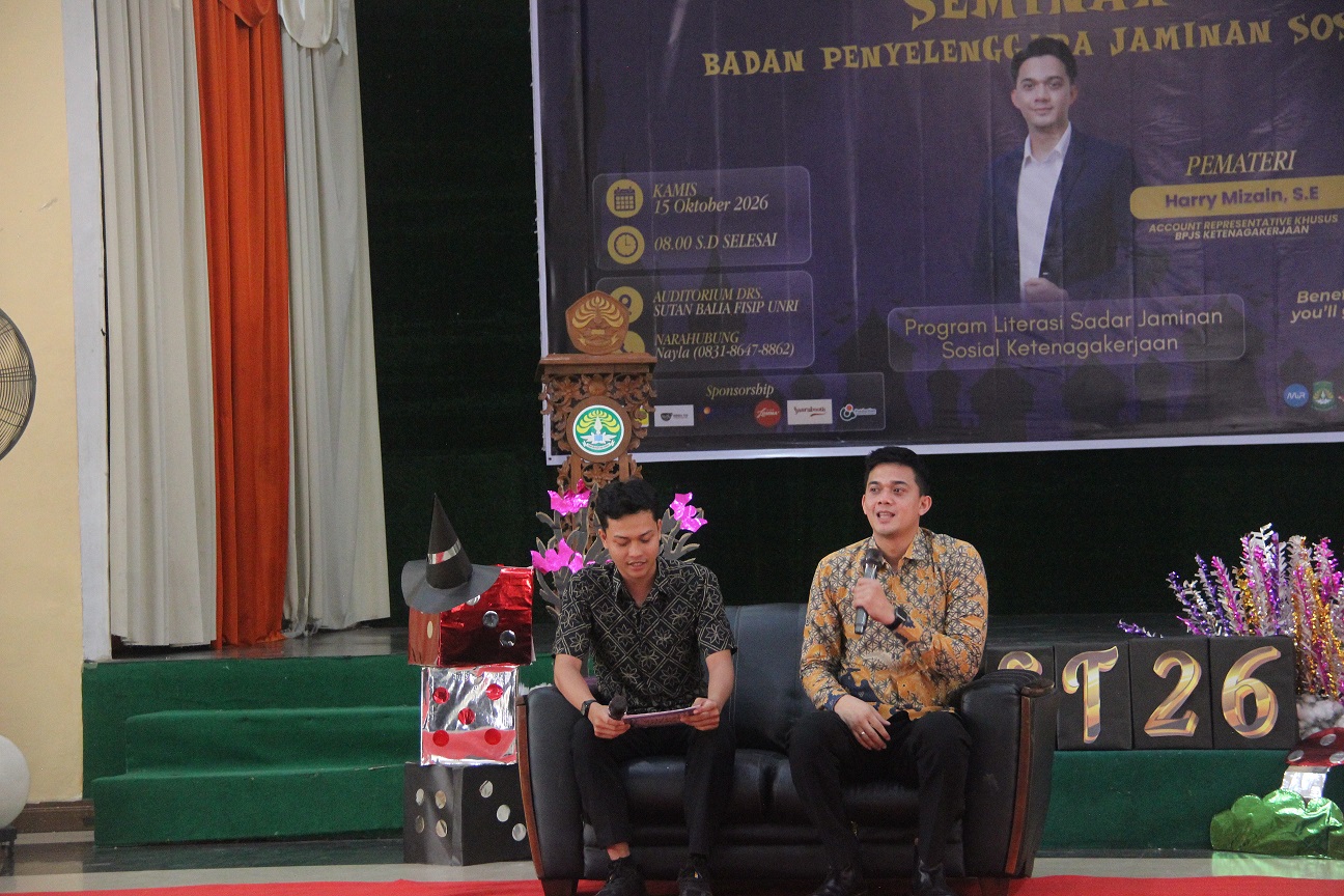 Taja Seminar Jaminan Sosial, BEM FISIP UNRI Tingkatkan Literasi Mahasiswa Terkait Jaminan Sosial