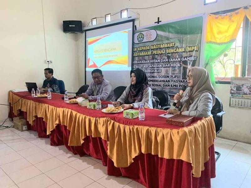 Penguatan Fungsi Masyarakat Peduli Bencana dalam Upaya Mitigasi Karhutla di Desa Tanjung Belit