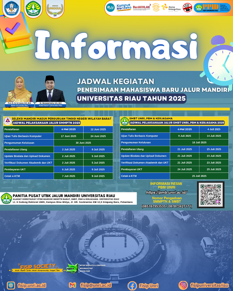 Informasi Penerimaan Mahasiswa Baru Jalur Mandiri Universitas Riau Tahun 2025