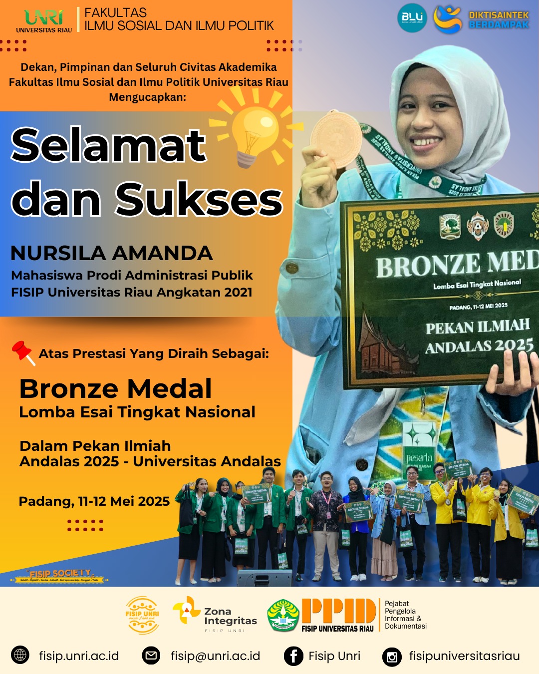 Selamat dan Sukses Nursila Amanda