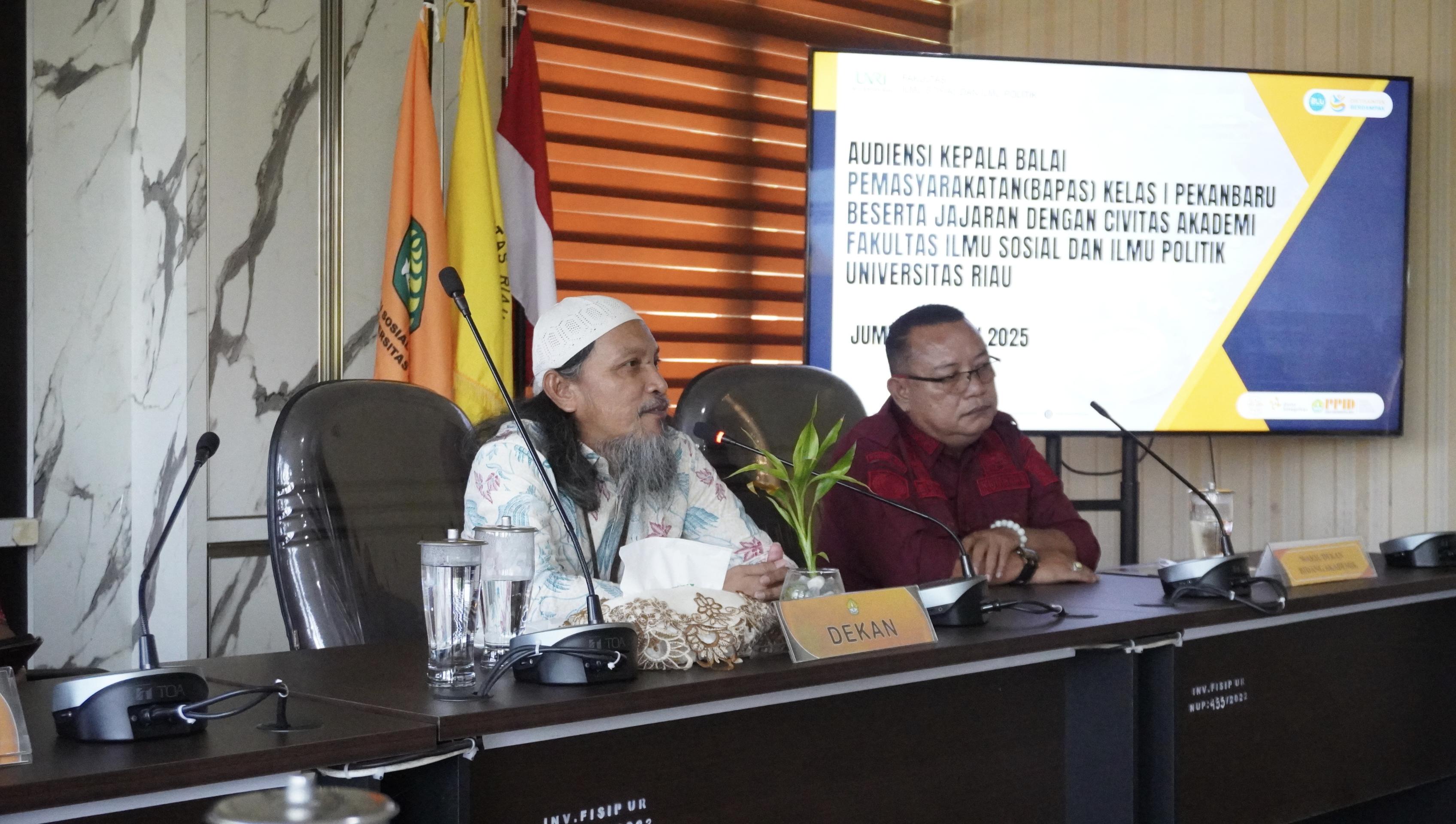 Membangun Pemasyarakatan Inklusif: FISIP UNRI dan Bapas Pekanbaru Perkuat Sinergi Strategis